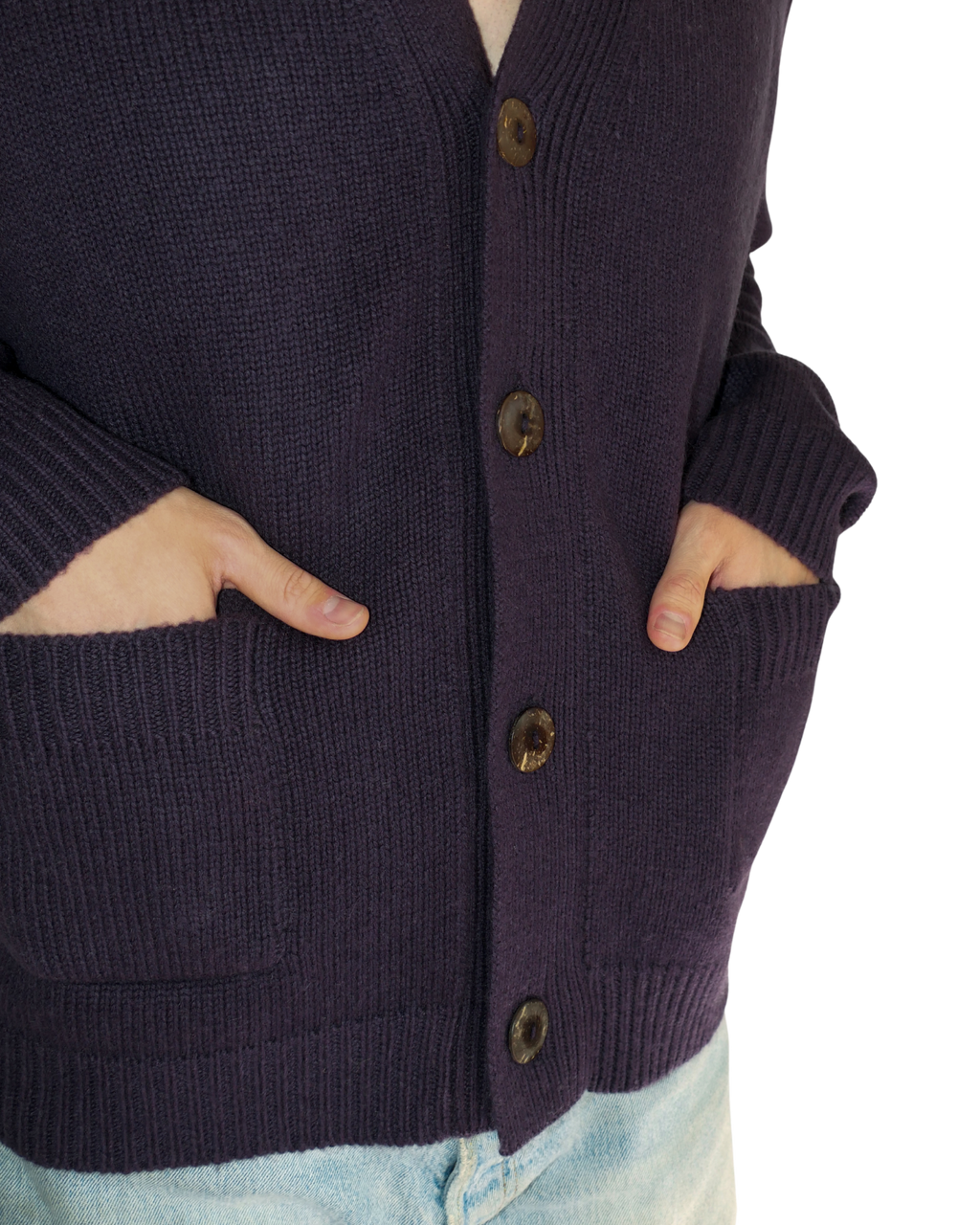 Cardigan in Plum