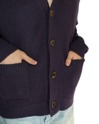Cardigan in Plum
