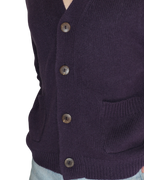 Cardigan in Plum