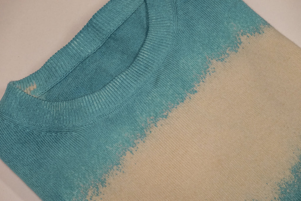 The Striped Crewneck in Flycatcher Blue