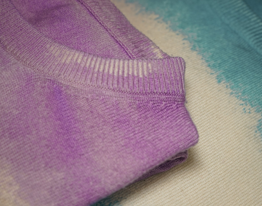 The Striped Crewneck in Lavender