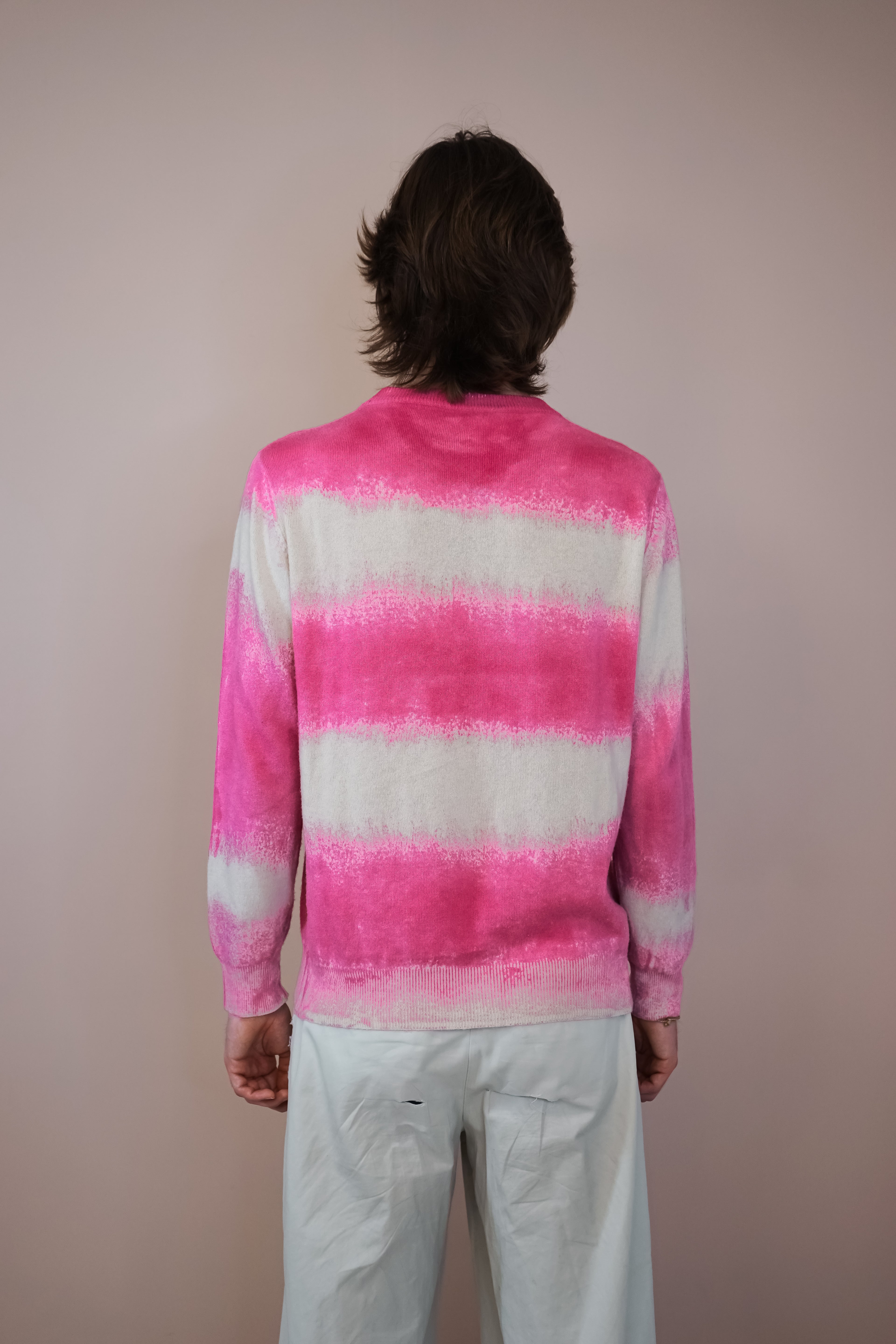 The Striped Crewneck in Dyehouse Pink