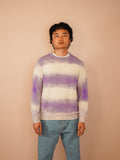 The Striped Crewneck in Lavender